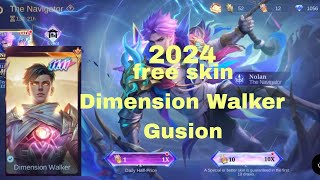 mobile legends free skin  Dimension Walker Gusion  skin create opening mlbb @Mlbbdarkgamer