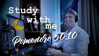 2-hour Late Night Study With Me 📚📖 50:10 Pomodoro || RAIN 🌧️