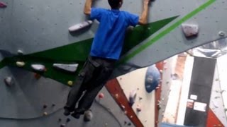 Up and down the red dyno route, The Climbing hangar