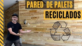 ♻️ Como hacer una PARED de PALETS RECICLADOS, Os enseñamos una pared de 13 metros by Recicleitor