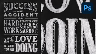 Photoshop Realistic Chalk Lettering Effect