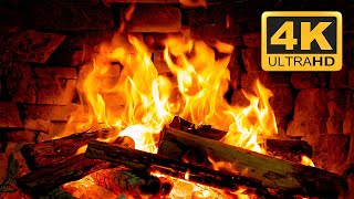 The BEST Cozy Relaxing Christmas Fireplace 4K UHD & Crackling Fire Sounds 3 Hours with Burning Logs