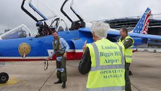 Patrouille De France arrive at Biggin Hill 2017