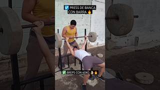 ÉL YA ESTÁ HACIENDO SU PRESS DE BANCA CON 60KG! / #shorts