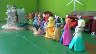 겨울왕국 엘사 디즈니 10명 공주 폭포 장난감 놀이 Frozen Elsa Disney 10 Princess waterfall toys play