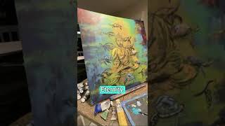 PART 2 Turtle Buddha: Art Process Demo  (with Jed McKenna philosophy) #shorts