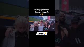 the way Justin Bieber prays before every concert is AMAZING 🙏🥺 #Faith #BieberFever #Inspiration#fyp