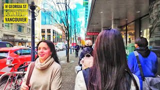 Vancouver Walk 🇨🇦 - A Sunny Break from the Rain, Downtown Core to Gastown