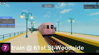 IRT Subway: Queensboro Plaza bound R62A (7) EXP train @ 61st St-Woodside