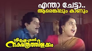 എന്താ ചേട്ടാ കാണിക്കണേ ആൾകാർ നിക്കണത് കണ്ടില്ലേ | Sreekrishnapurathe Nakshathrathilakkam | Jagathy