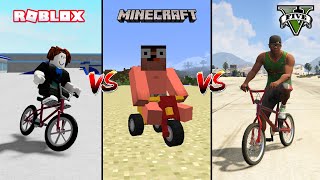 GTA 5 BMX VS MINECRAFT BMX VS ROBLOX BMX - WHO IS BEST?