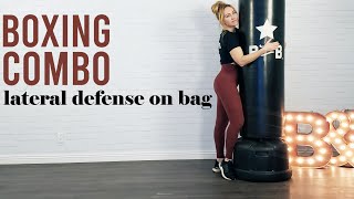 Boxing Combination: Lateral Defense on Bag | Boxing Tutorial for Beginners