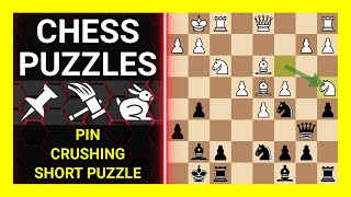 Chess Puzzles to Practice. Themes: Pin, Crushing, Short puzzle. Learn Chess