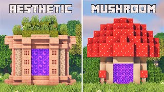 Minecraft 5 Nether Portal Design Ideas - Tutorial (Relaxing Video)