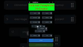 29 October Hold Coin Hold Box Passphrase Today | Hold coin hold box today 29 October