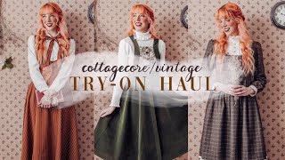 A *Cottagecore & Vintage Aesthetic* Clothing Haul + Try-on | Thrifting Tips Outfit Inspo! 2021