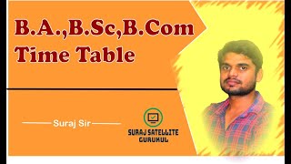 B.A ,B.Sc. , B.com time table 2020 | rmlau time table 2020 | by suraj sir