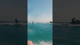 Jetski tow ins on a skimboard!