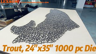 How to create a 1000piece, Trout-shaped Random Cut Steel Rule Puzzle Die Jigsaw Puzzle Dies?