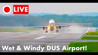 LIVE Streaming🔴#DÜSSELDORF AIRPORT - WOW Wet & Windy Sunset!