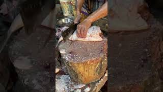 Big Head Carp Fish Cutting At Bangladeshi Fish Market #shorts