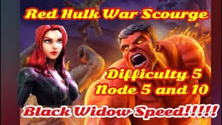 War Scourge | Difficulty 5: Node 5 & 10 | Black Widows Speed | MARVEL Strike Force - Free to Play