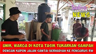 Unik, Warga di Kota Tasik Tukarkan Sampah Dengan Kupon Jalan Santai Berhadiah Ke Pengurus RW