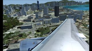 FSX - DC-10-15 & -30 - CF6-50 turbofans engine sounds - wing views