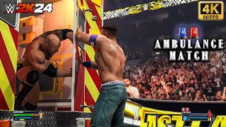 WWE 2K24 - Ambulance Match Clash : John Cena vs The Rock - 4K60FPS