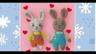 CONEJITO AMIGURUMI/ OREJAS Y BRAZOS/ VERSIÓN (ZURDO)