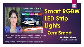 Best Smart WiFi LED Strip Lights: Multi Color RGBW Xmas Decorative lights Tuya App Alexa Zemismart