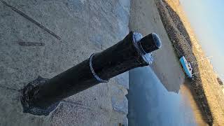 Old cannon in Portsoy harbour