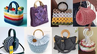 Trending Crochet Handle Bag design || Boho chic Handle Bag Super Neat || Easy Crochet handgrip bag