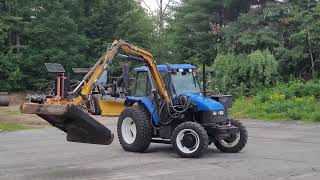 2001 New Holland 4WD Tractor with Side Rail Mower FOR SALE $36,000