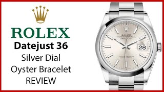 ▶ Rolex Datejust 36 Stainless Steel Silver Index Dial & Smooth Bezel Oyster Bracelet - REVIEW 126200