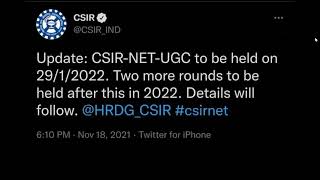 CSIR-NET official notification | CSIR NET 2022 exam date relaesded