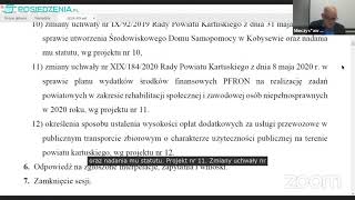 Starostwo Powiatowe w Kartuzach - XXV Sesja Rady Powiatu Kartuskiego