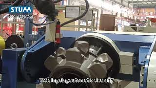 Sprocket wheel resufacing robot welding system