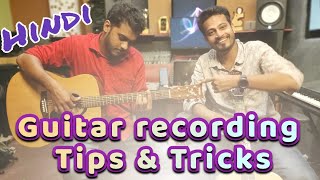 How to record Guitar in home studio ? | Acoustic Guitar recording tips& tricks | Hindi | Yamaha F310