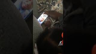 Watch what this girl does when her Dad vid calls her