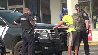 Police question man on possible shoplifting call