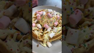 Fairy bread waffles🇦🇺🤤 #fyp #shorts #melbourne #dessert #melbournedessert #food #foodie