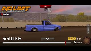 No limit drag racing 2.0 v1.8.7  Procharged 1986 Chevy s10 on 33 tyre @5.621 et