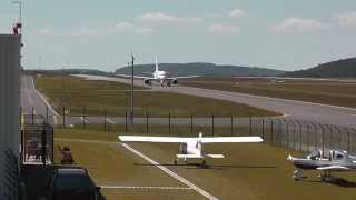 Airbus A319 take off to Antalya at KasselCaldenAirport