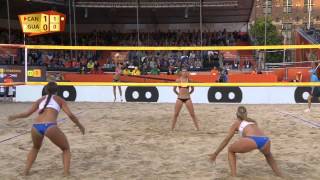 Humana-Paredes/Pischke (CAN) vs. Orellana/A. Orellana (GUA) - Den Haag - World Championships 2015