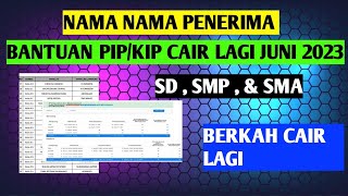 Nama nama penerima bantuan pip cair lagi Juni tahun 2023