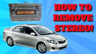 HOW TO REMOVE THE STOCK OEM STEREO FROM A 2009-2013 TOYOTA COROLLA (STEP BY STEP)