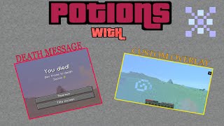 Potions with Custom Death Message and Screen effects (Mcreator 2020.5)