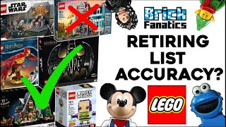 Brick Fanatics Retiring List Accuracy? How Reliable is it? #lego #legoinvesting