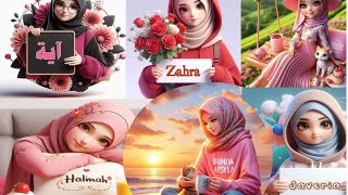 Beautiful Names WhatsApp Dp'z For muslim Girls |Dp for WhatsApp |Cute girls name dpz#dpz#dp#profile